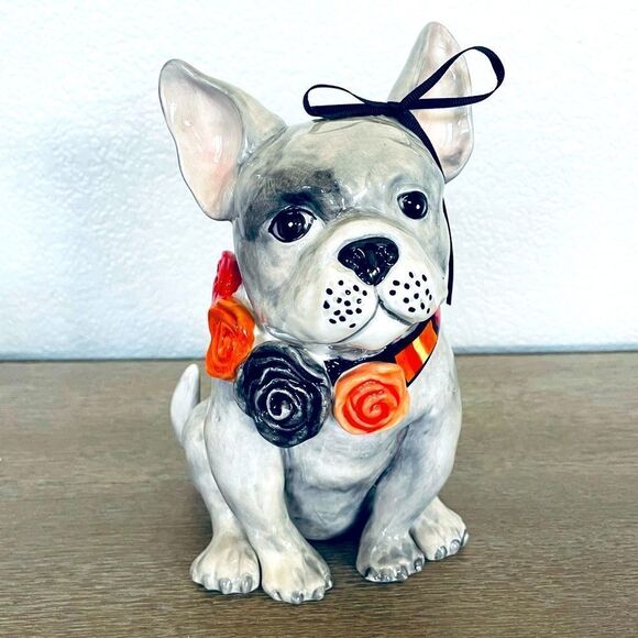 Blue Sky Other - Blue Sky Ceramic Halloween Gray Frenchie Dog Decor